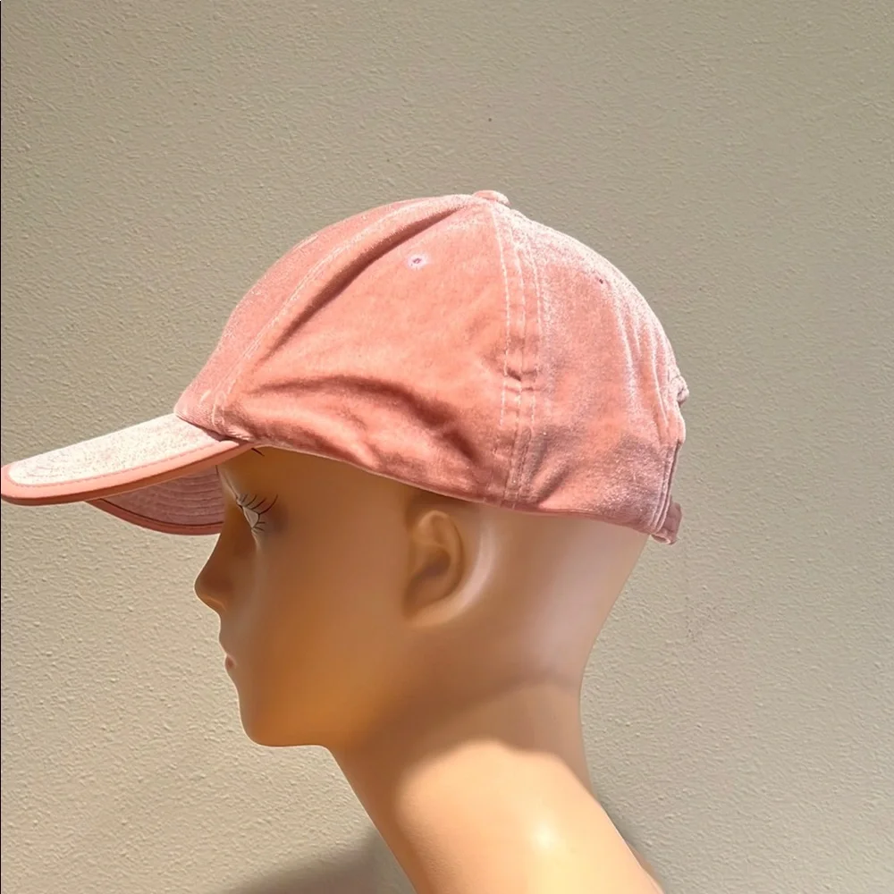 Free People Pink Velvet Women's Cap Adjustable Buckle